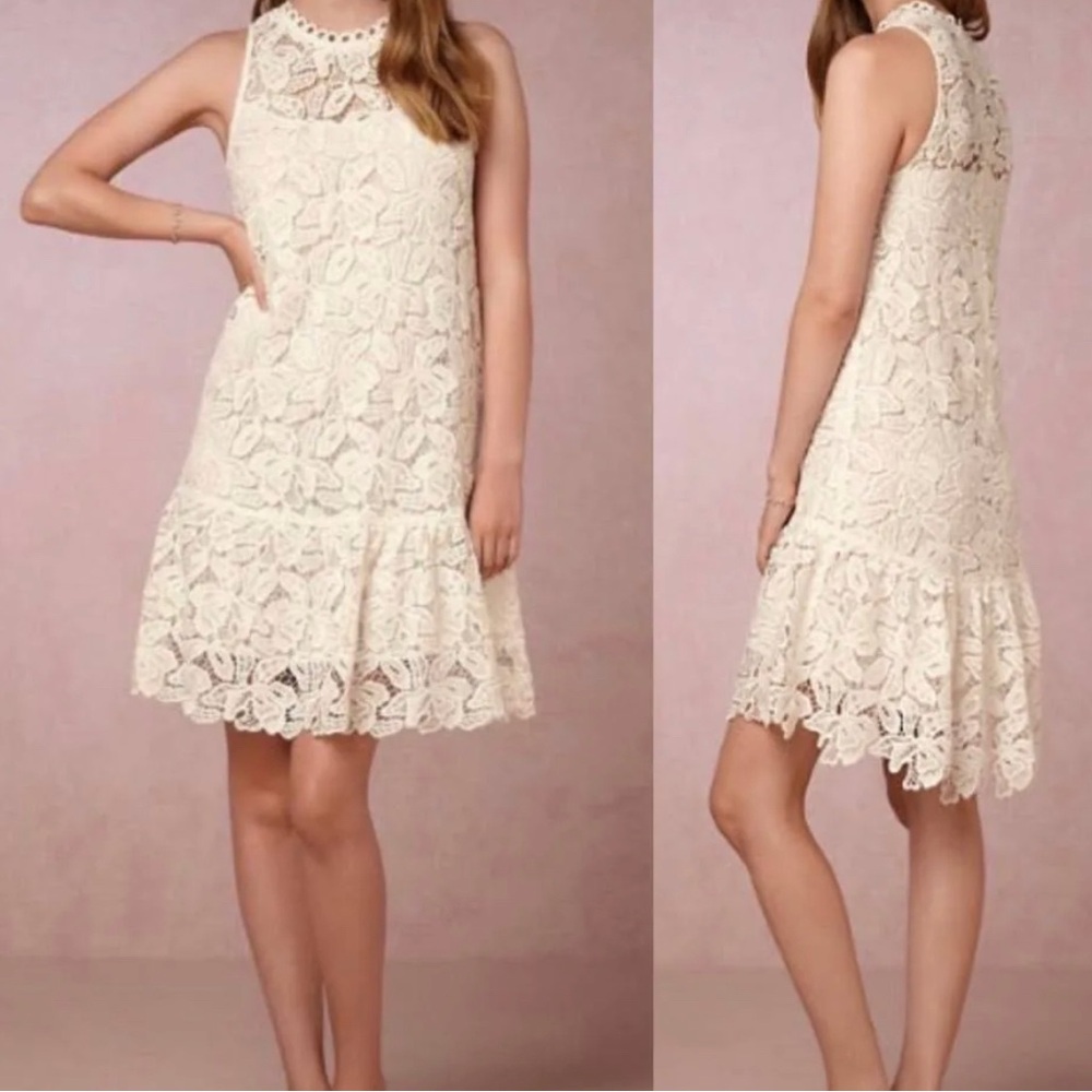 Anthropologie BHLDN x Yoana Baraschi Riley white floral sleeveless dress, size S